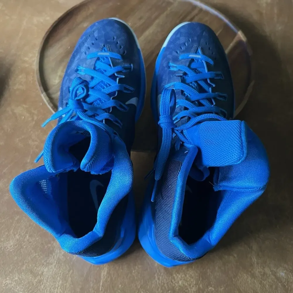 Nike Hyperdunk 2014 TB Basketball Blue Silver Swoosh Shoes Men's 10.5 653483-403